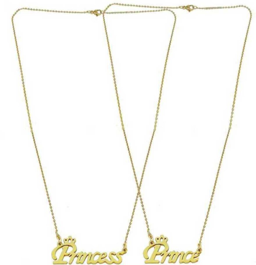 Gold necklace sale that says princess