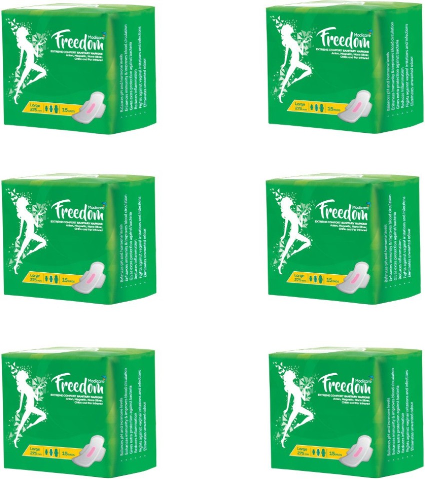 Modicare Freedom Comfort Sanitary Napkin Large-290mm, Pack of 6 Sanitary  Pad, Buy Women Hygiene products online in India