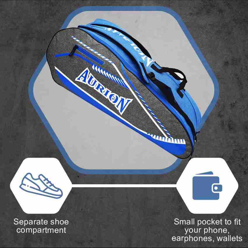 Aurion Double Zipper Badminton Tennis Squash Kit Bag with Shoe Compartment Buy Aurion Double Zipper Badminton Tennis Squash Kit Bag with Shoe Compartment Online at Best Prices in India