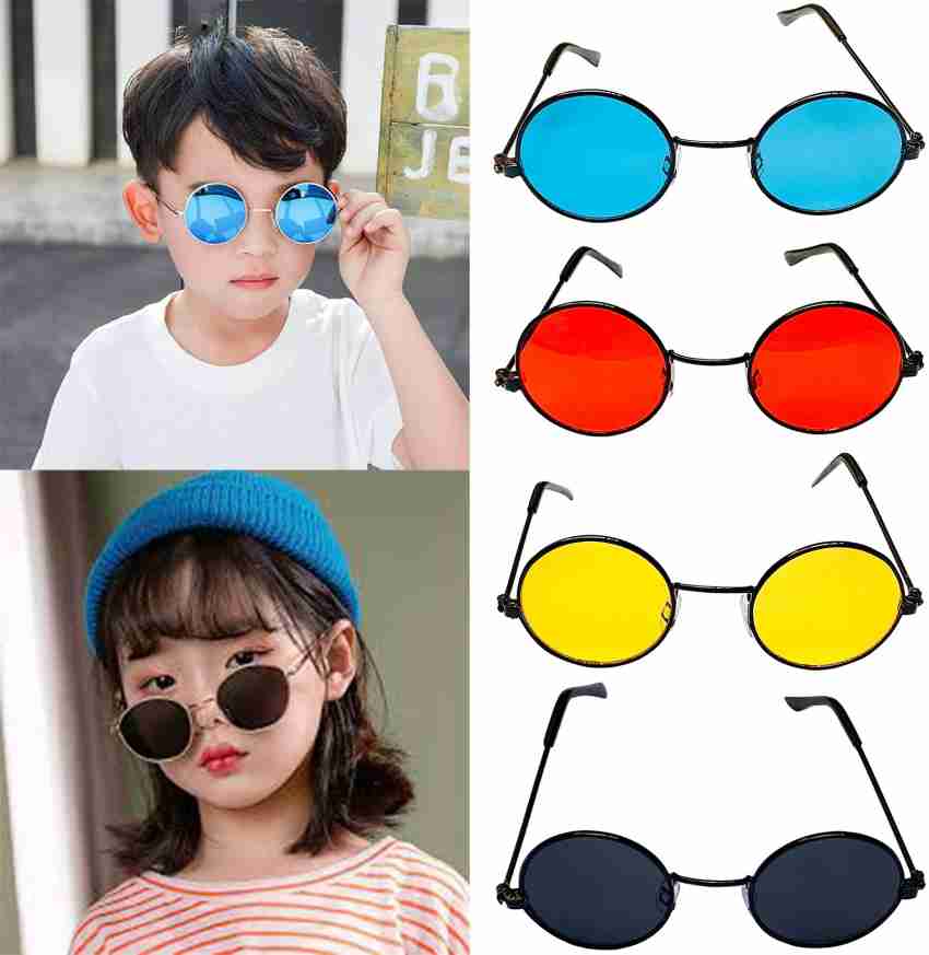 Buy RUHAN Round Sunglasses Blue Red Yellow Black For Boys Girls Online Best Prices in India Flipkart