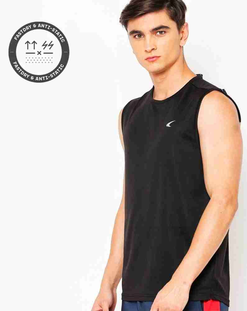 PERFORMAX Solid Men Round Neck Black T Shirt Buy PERFORMAX Solid