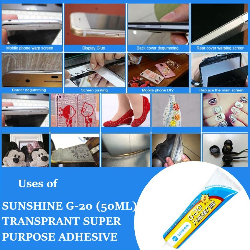 AKT SUNSHINE G-20 (50ML) TRANSPRANT SUPER PURPOSE ADHESIVE Adhesive Price  in India - Buy AKT SUNSHINE G-20 (50ML) TRANSPRANT SUPER PURPOSE ADHESIVE  Adhesive online at