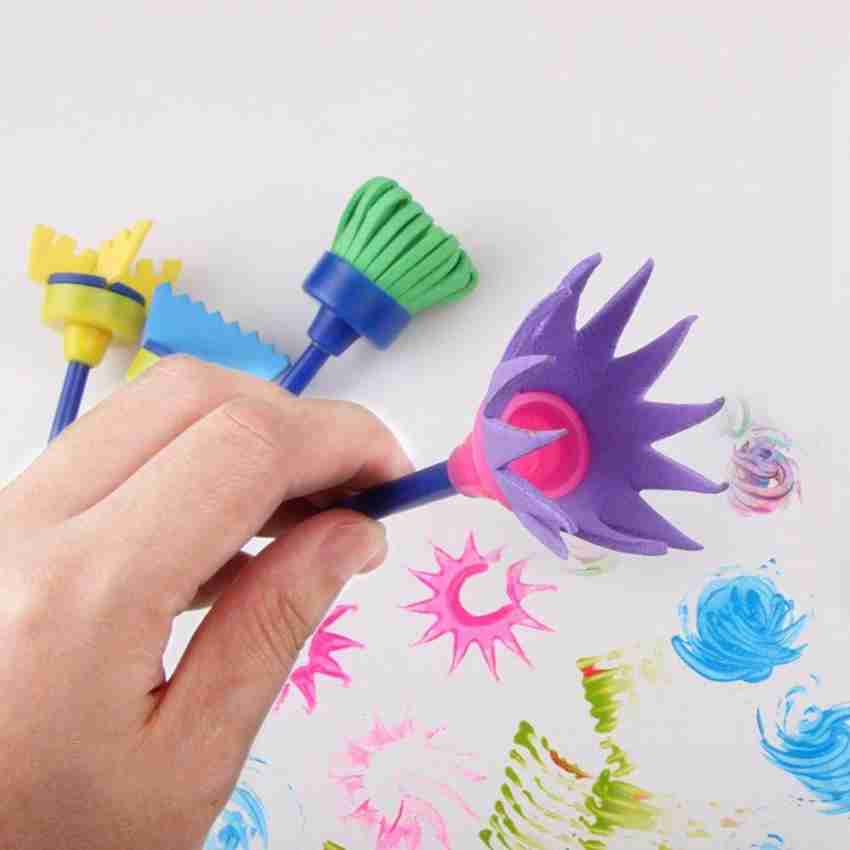 Kandle 4pcs Kid Sponge Paint Brush Wooden Handle Painting Toy DIY Art  Supplies Painting Sponge Brush Price in India - Buy Kandle 4pcs Kid Sponge  Paint Brush Wooden Handle Painting Toy DIY