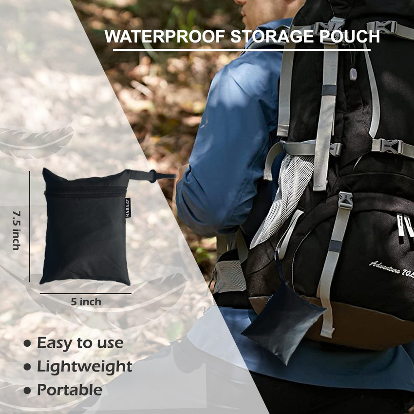 Nabaat Backpack cover Waterproof Rain Cover for 30 40L Free Size