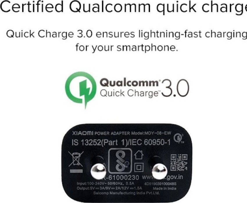 India Standard Adapter (Qualcomm QC 3.0 certified)]Product Info - Mi India