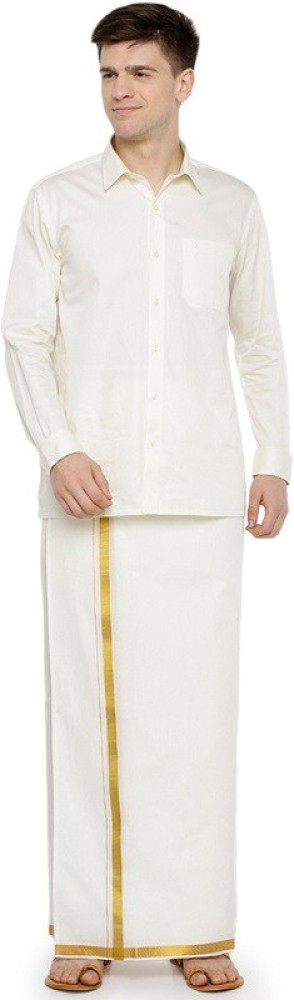 Uathayam Solid Men Dhoti - Buy Uathayam Solid Men Dhoti Online at Best  Prices in India