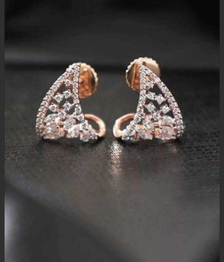 Flipkartcom  Buy SHI Jewellery Tops CZ Stud Earrings American Diamond  College wear Party Wear for Girls Women Cubic Zirconia Metal Stud Earring  Online at Best Prices in India