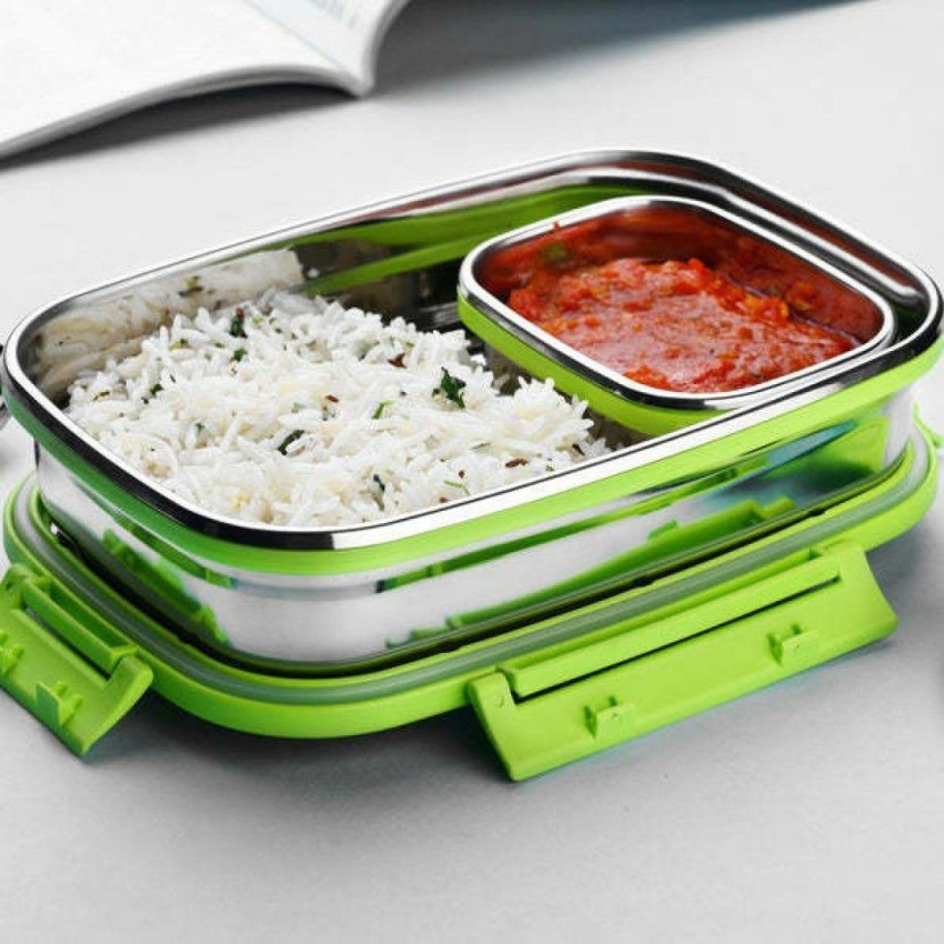 NSVL 2Pc Stainless Steel Insulated Lunch Box 700 ML × 150 ML with