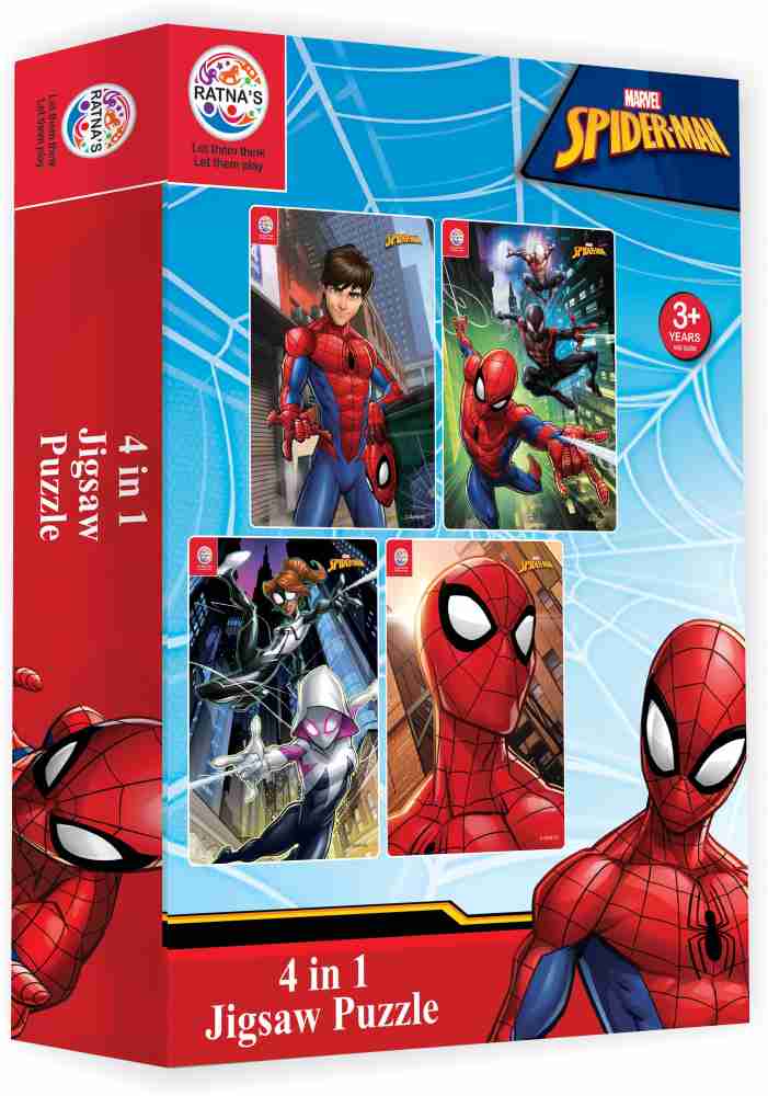 RATNA'S Marvel Spiderman Vertical 4in1 jigsaw puzzle for Kids (140 Pieces)  (2530) - Marvel Spiderman Vertical 4in1 jigsaw puzzle for Kids (140 Pieces)  (2530) . Buy Spiderman toys in India. shop for RATNA'S products in India.