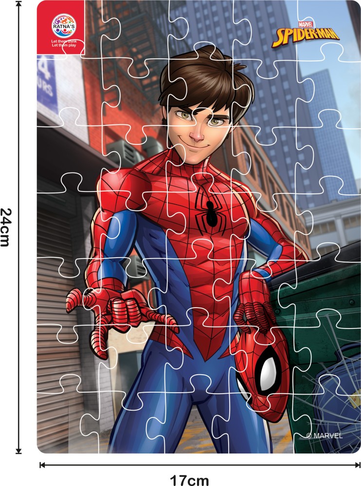4 in 1 Marvel Spiderman Vertical Jigsaw Puzzle 140 Pieces for Kids, 35 Pc  Each
