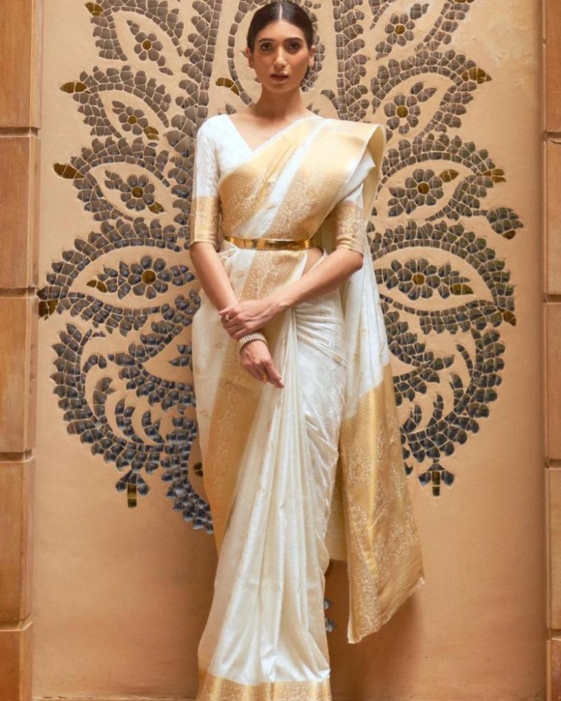 White - Chiffon - Buy Sarees (Saris) Online in Latest and Trendy Designs