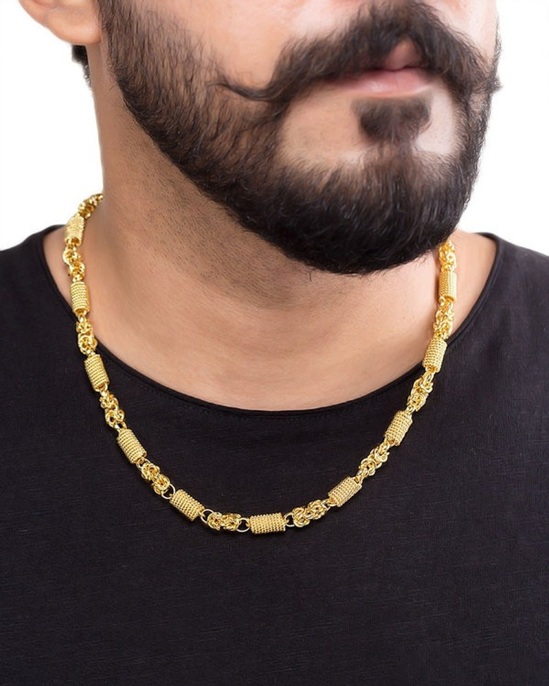 LASAVAMON Neck chain for mens and chain for boy gold plated Gold plated Plated Copper Chain Price in India Buy LASAVAMON Neck chain for mens and chain for boy gold plated Gold plated