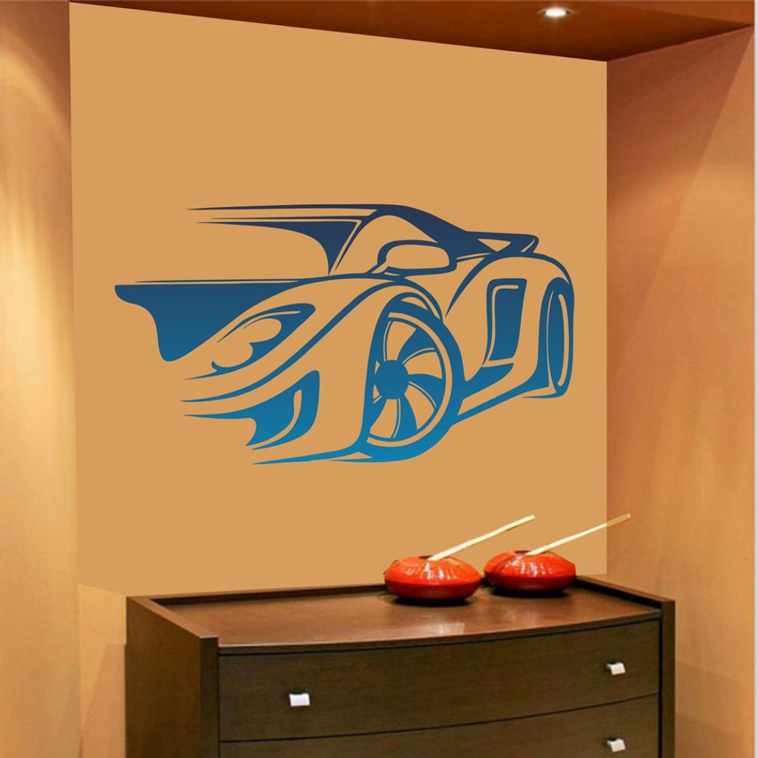 Race car clearance wall decals