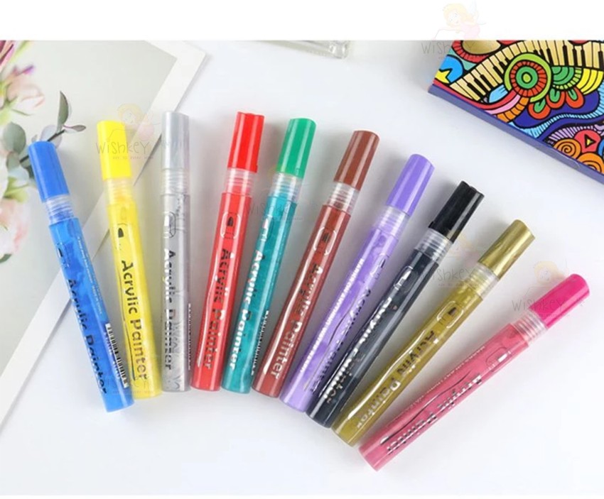 Neon Pens 48 Pcs Glitter Pens Set Gel Colour Pens Set Color Stationary   VibgyorVibes