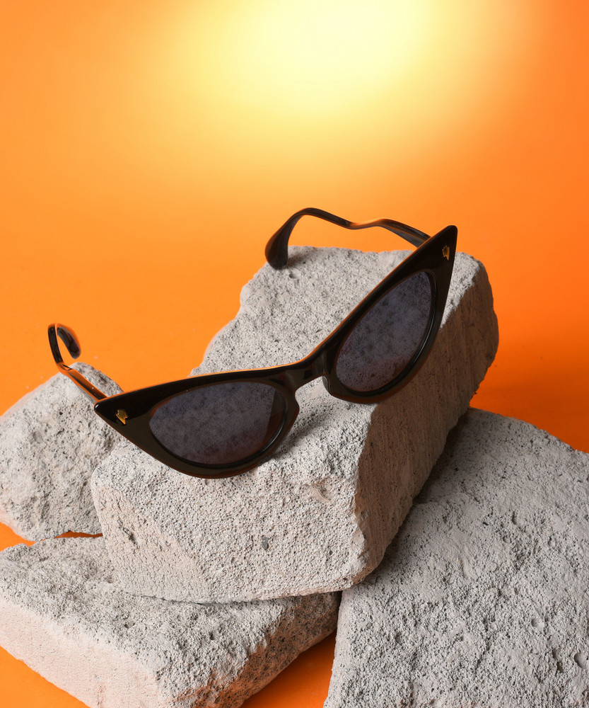 Buy Haute Sauce Cat eye Sunglasses Black For Women Online Best