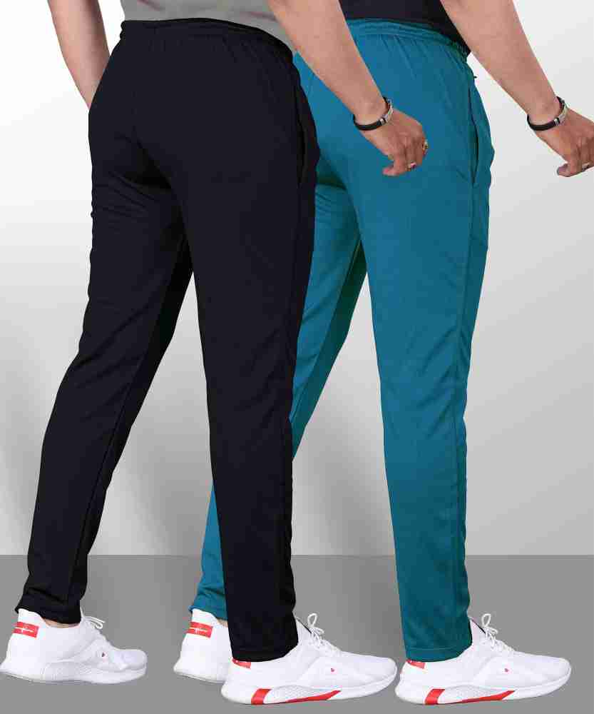 Buy ZEFFIT Men Multicolor Solid Poly Lycra Pack of 2 Track Pants Online at  Best Prices in India - JioMart.