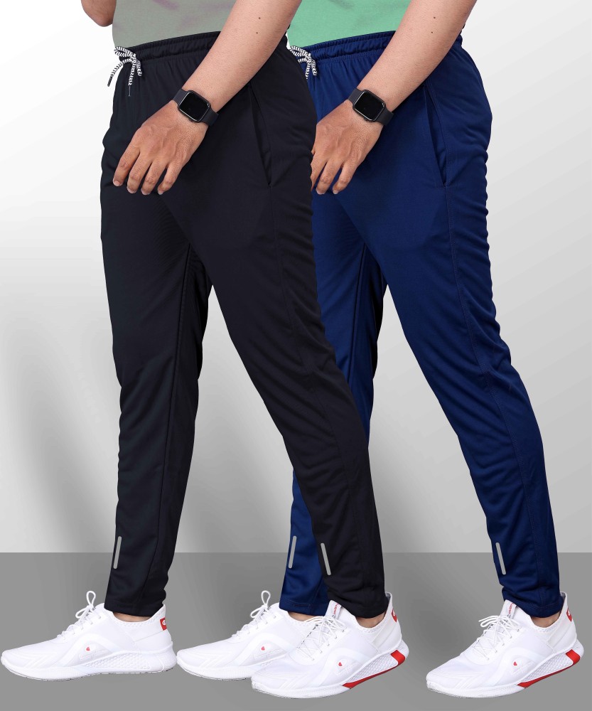 QFABRIX Solid Men Black Blue Track Pants Buy QFABRIX Solid Men