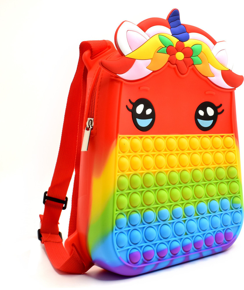 Flipkart Kiditos Pop It Silicon Backpack Unicorn Kids Bag