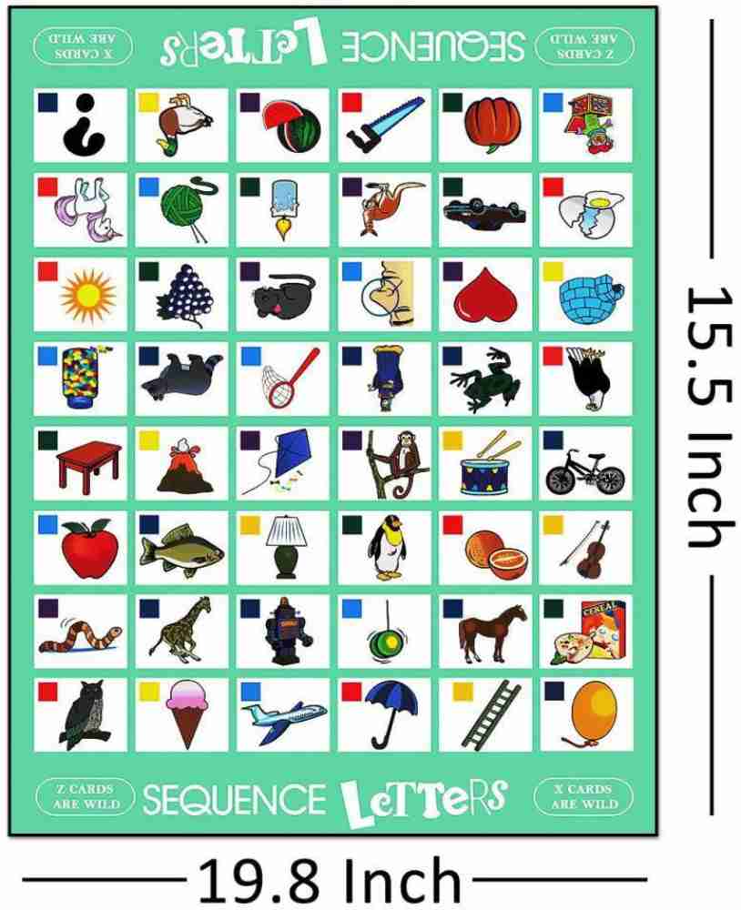SEQUENCE Letters Fun From A To Z Board Game for Kids Educational