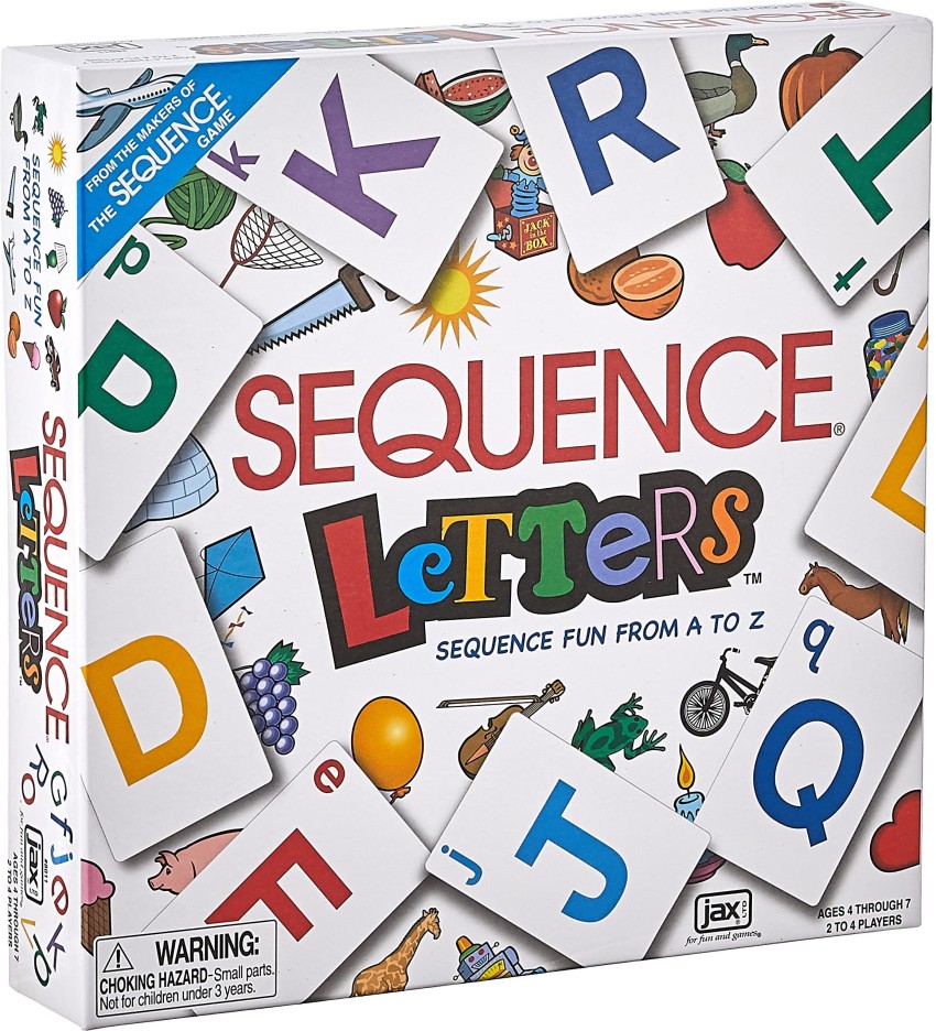 Jaxx Sequence Letters Board Game for Kids 
