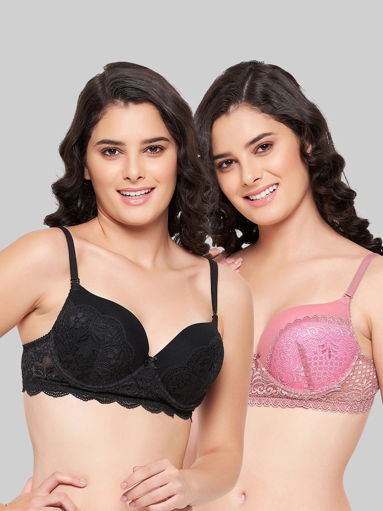 Buy Level 3 Push-up Underwired Demi Cup Bra in Brown Online India