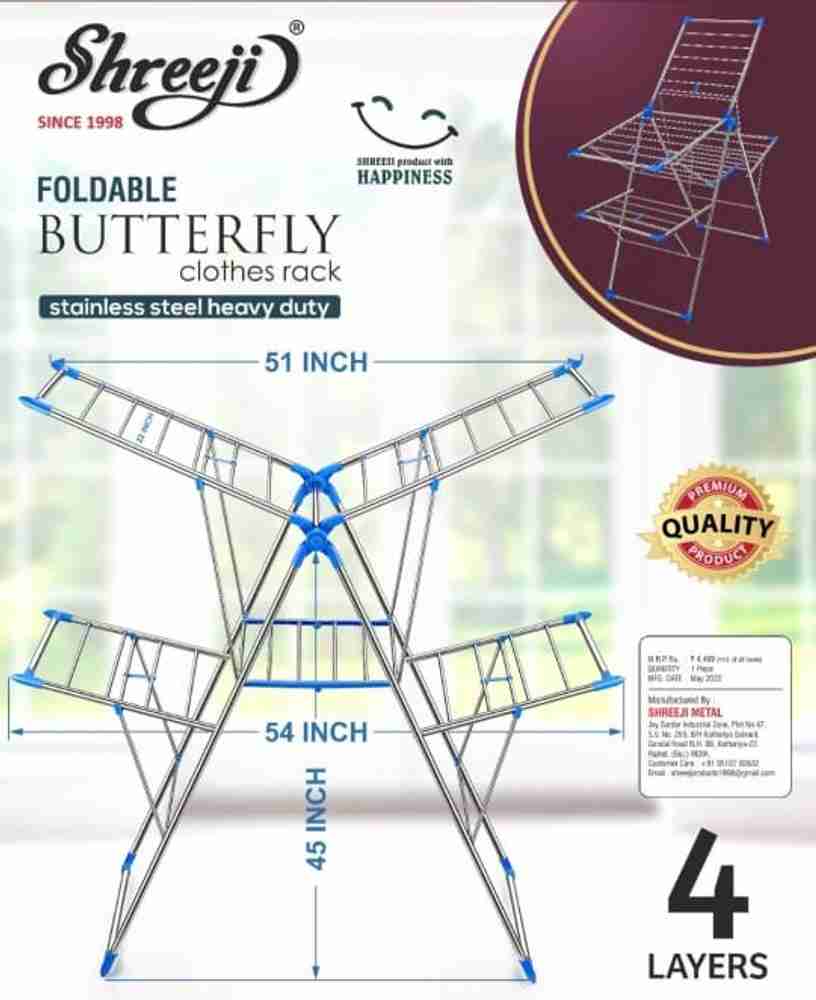 shreeji products Steel Floor Cloth Dryer Stand ShreejiButterflularge Price in India Buy shreeji products Steel Floor Cloth Dryer Stand ShreejiButterflularge online at Flipkart