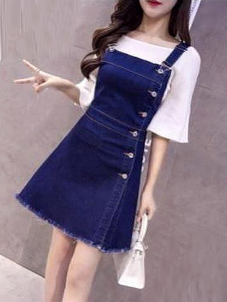 Krishnvatika Women Blue Dungaree - Buy Krishnvatika Women Blue Dungaree  Online at Best Prices in India | Flipkart.com