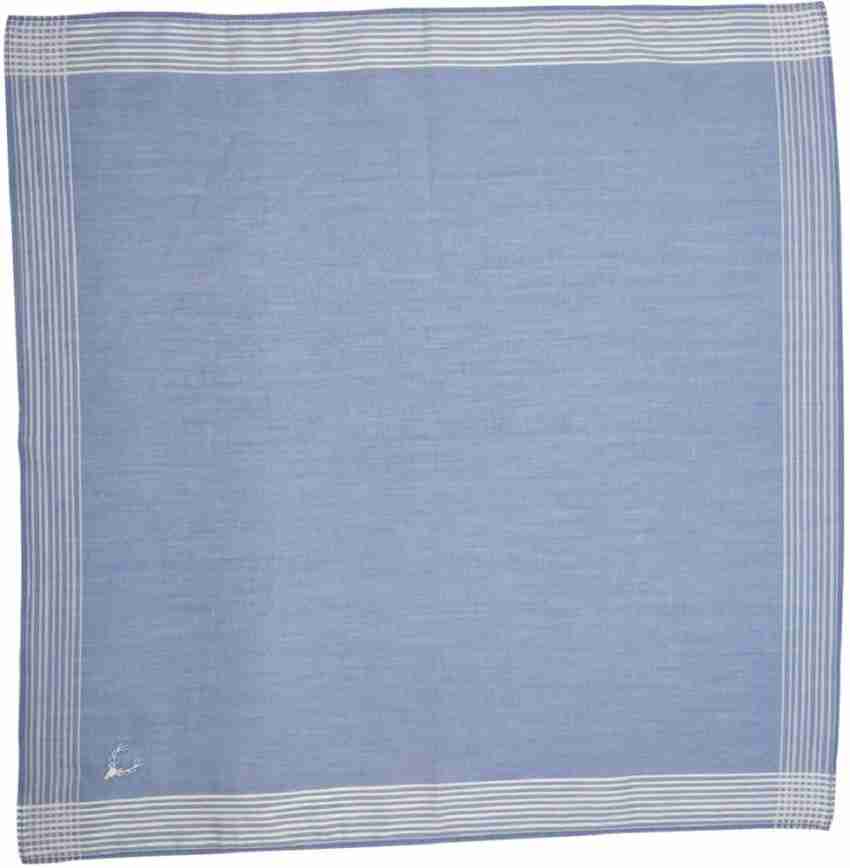 Van Heusen Men's Cotton Colour Border Handkerchief with Brand Logo (Pack of  6)