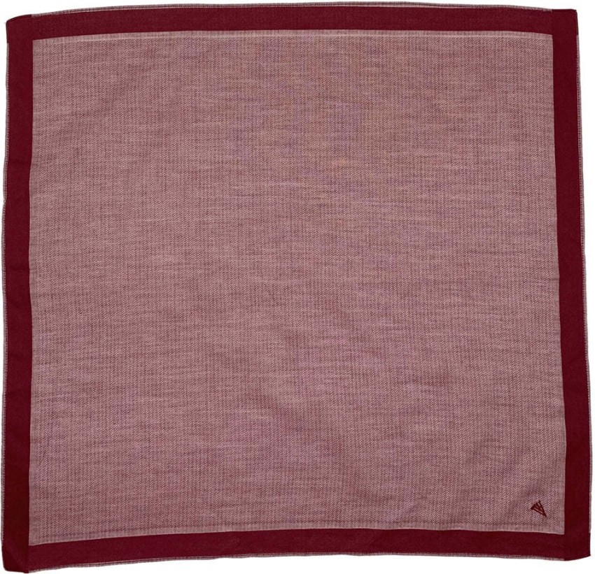 Van Heusen Men's Cotton Dark Handkerchief with Brand Logo (Pack of 3)  Maroon, Be