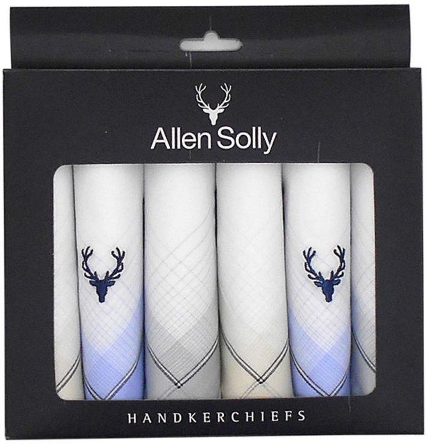 Van Heusen Men's Cotton Colour Border Handkerchief with Brand Logo (Pack of  6)