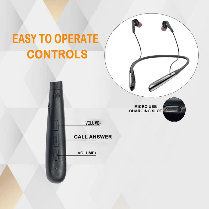 Zohlo Rich Bass Wireless Bluetooth Neckband With Mic 30Hours