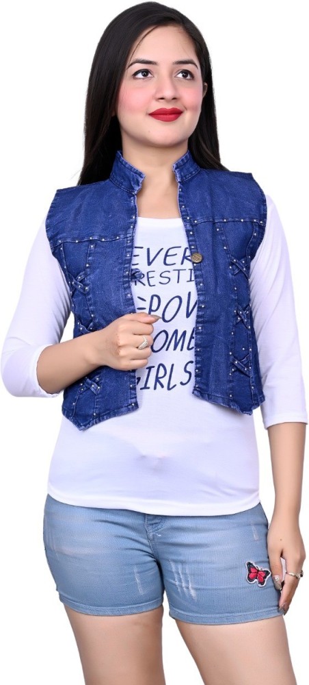 Girls hot sale jeans vest