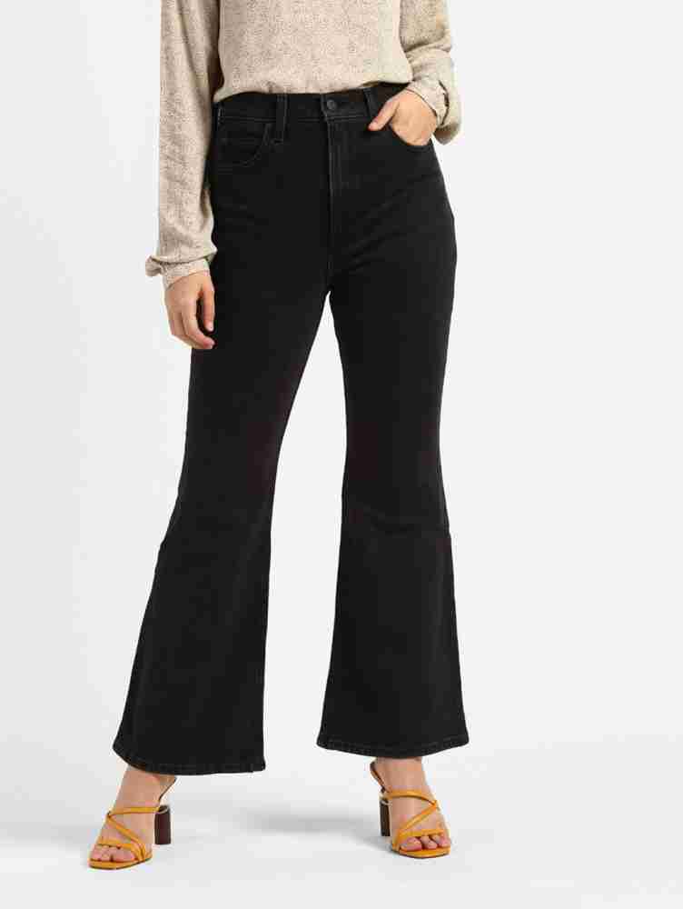  Black Bell Bottom Jeans For Women High Waisted Flare Jeans