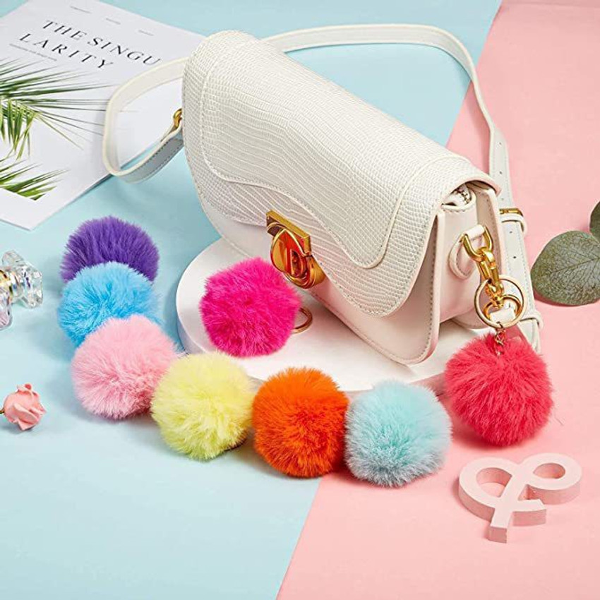 Pom pom decor chain bag on sale