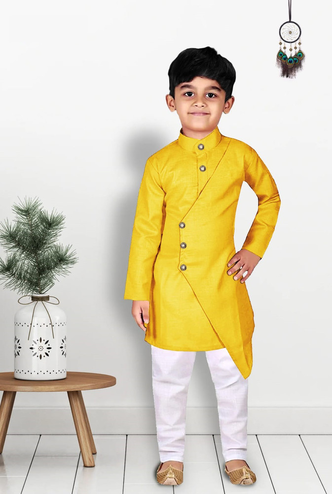 Yellow dress for boys top