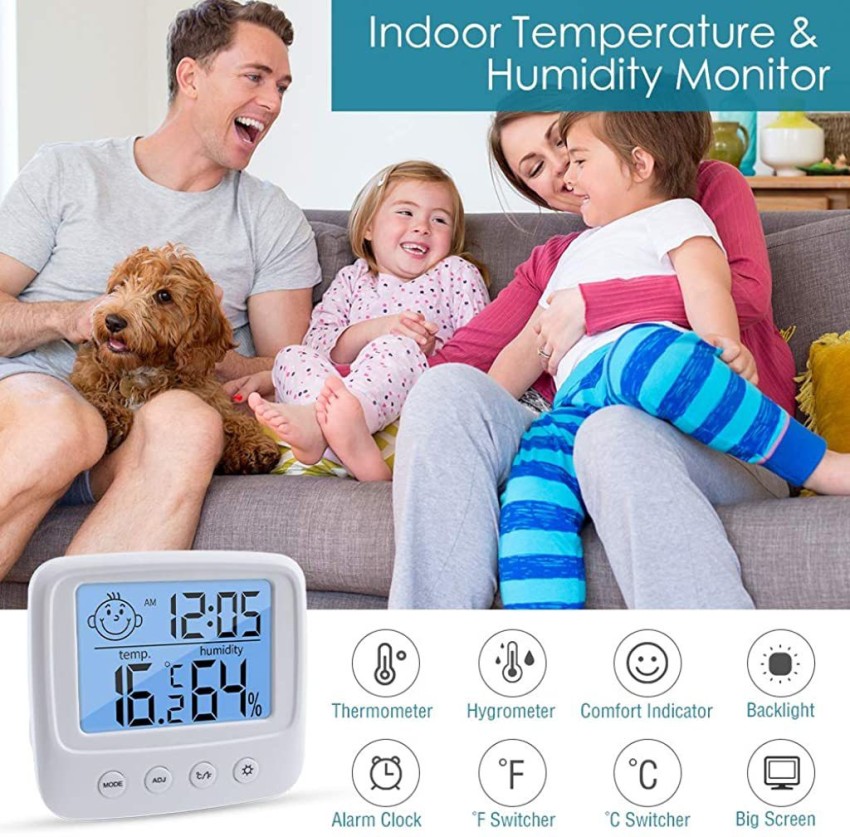 HASTHIP Indoor Thermometer and Hygrometer - LCD Digital Backlit Touch Free  Kitchen Thermometer Price in India - Buy HASTHIP Indoor Thermometer and  Hygrometer - LCD Digital Backlit Touch Free Kitchen Thermometer online