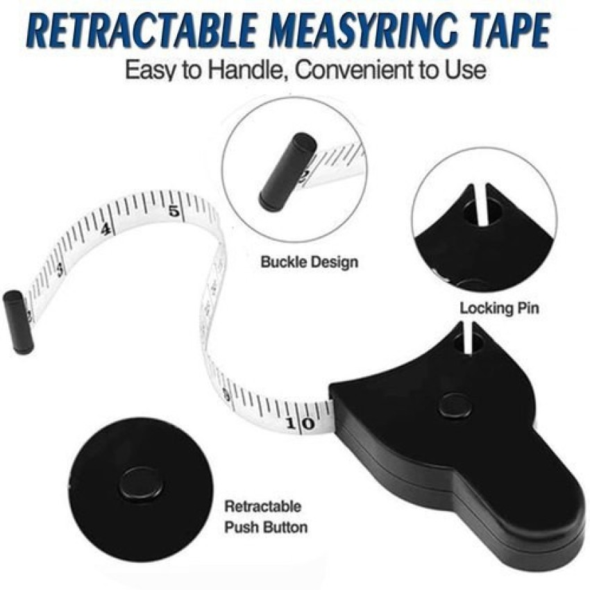 Automatic Telescopic Tape Measure Self-Tightening Retractable Measuring  Tape for Body Waist Tape Measure For Body Fat Caliper