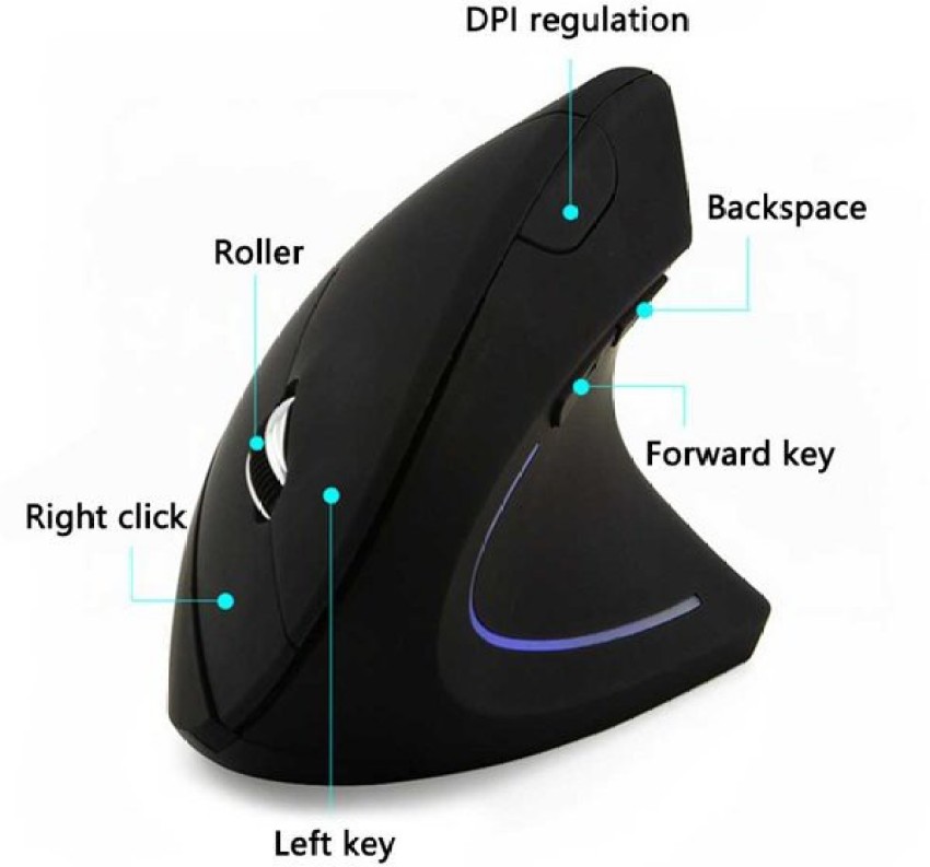 Tobo Ergonomic Vertical Wireless Rechargeable 2.4GHz Optical Vertical Mouse.  TD-599KM Wireless Optical Gaming Mouse - Tobo 