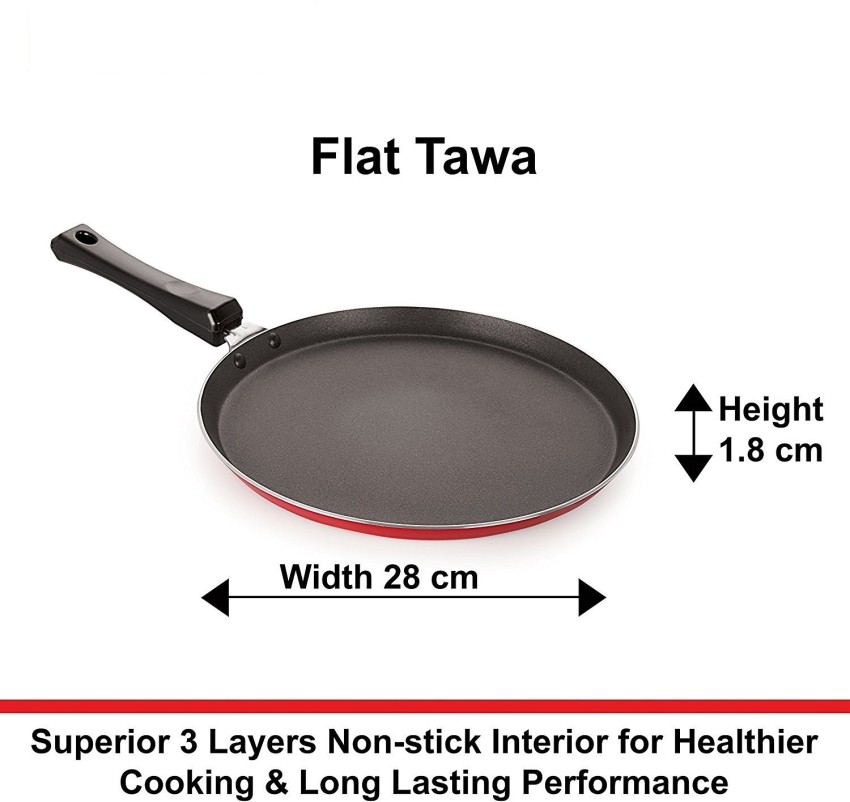 Kitchen Chef Non Stick Induction Bottom Roti Tawa 25.5 cm diameter