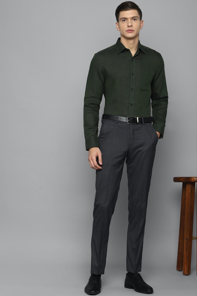 LOUIS PHILIPPE Men Solid Formal Green Shirt - Price History