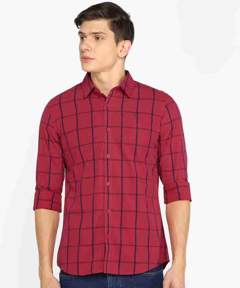 being human red check shirt