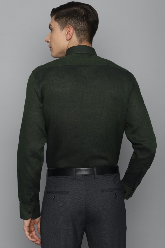 LOUIS PHILIPPE Men Solid Formal Green Shirt - Price History