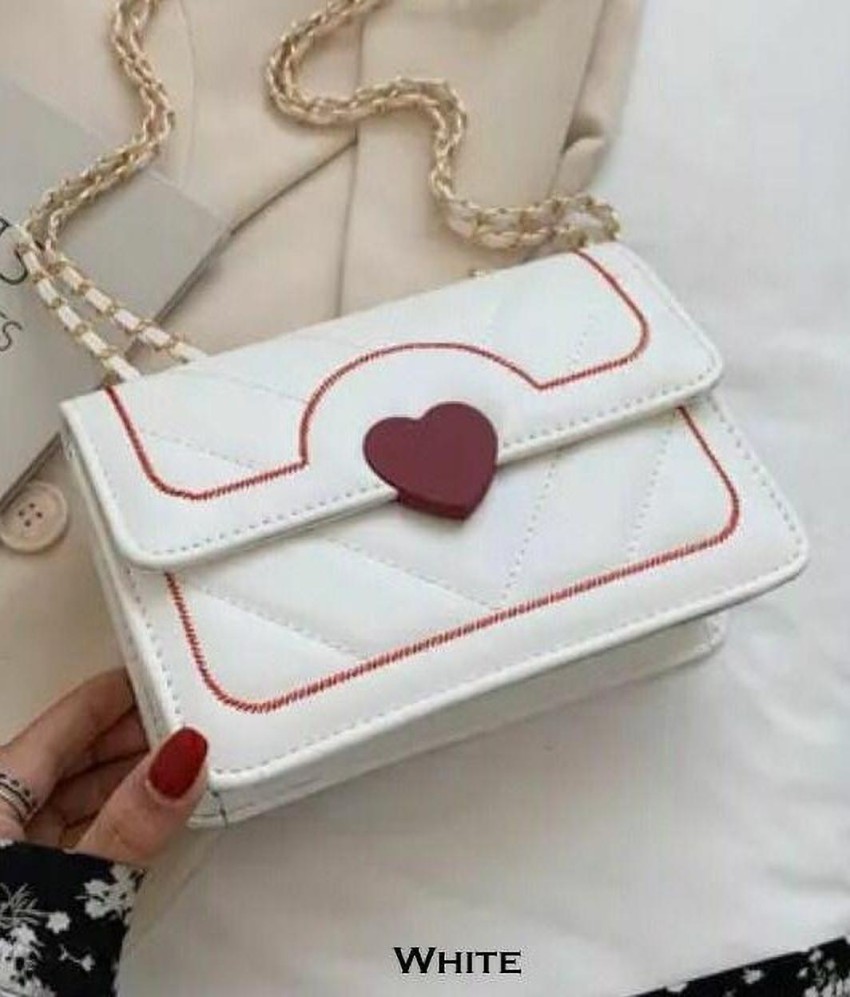 LIKE STYLE White Sling Bag Casual Pretty Sling Bag WHITE - Price in India