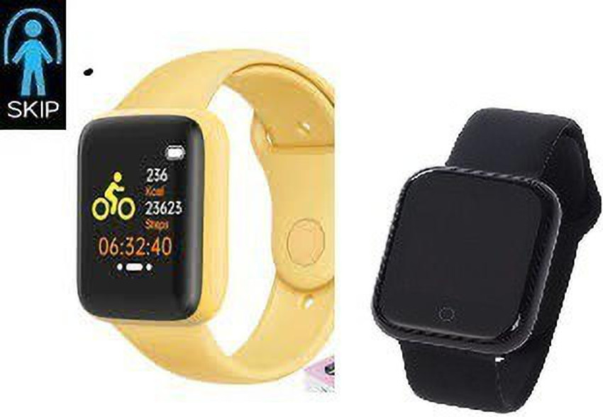 Bashaam m197 Y68 ULTRA MULTI SPORTS STEP COUmT SMART WATCH BLACK