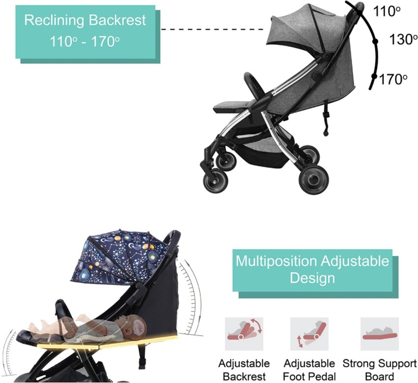 One touch folding outlet stroller