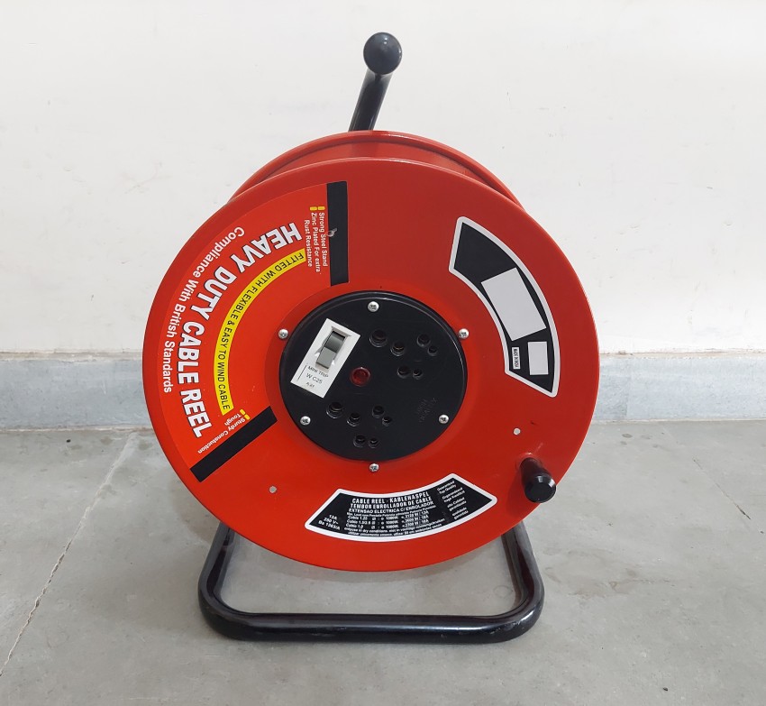 greatselec Empty Extension cable Reel Drum ,15A, MCB ,Indicator,Matel Body  2 Socket Extension Boards Price in India - Buy greatselec Empty Extension cable  Reel Drum ,15A, MCB ,Indicator,Matel Body 2 Socket Extension