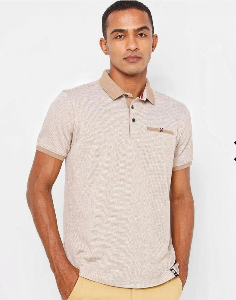 Netplay Colorblock Men Polo Neck Brown T Shirt Buy Netplay