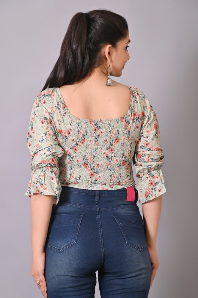 Girls Printed Casual Crop Top at Rs 80/piece, Crop Top in Indore