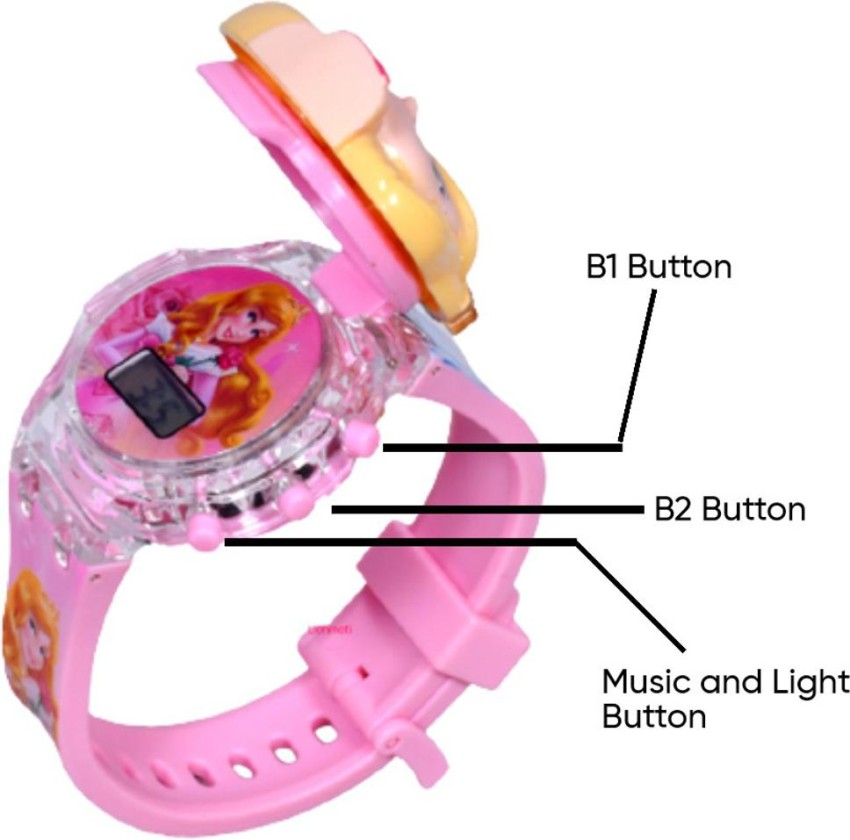 lionmati Princess Watch for Kids Light Glowing Watch with Music