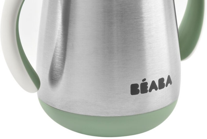 Beaba - Stainless Steel Kids Water Bottle, Sage